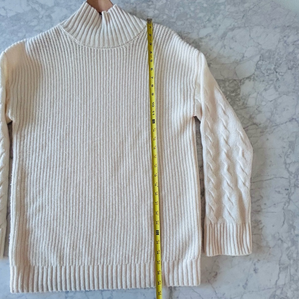 Gentle Herd Cashmere and Wool Tunic Ivory Sweater Medium - Picture 5 of 6